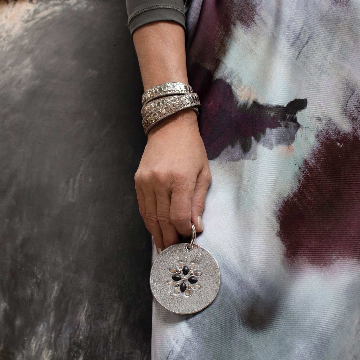 Iris Semi - Precious Stone Keychain