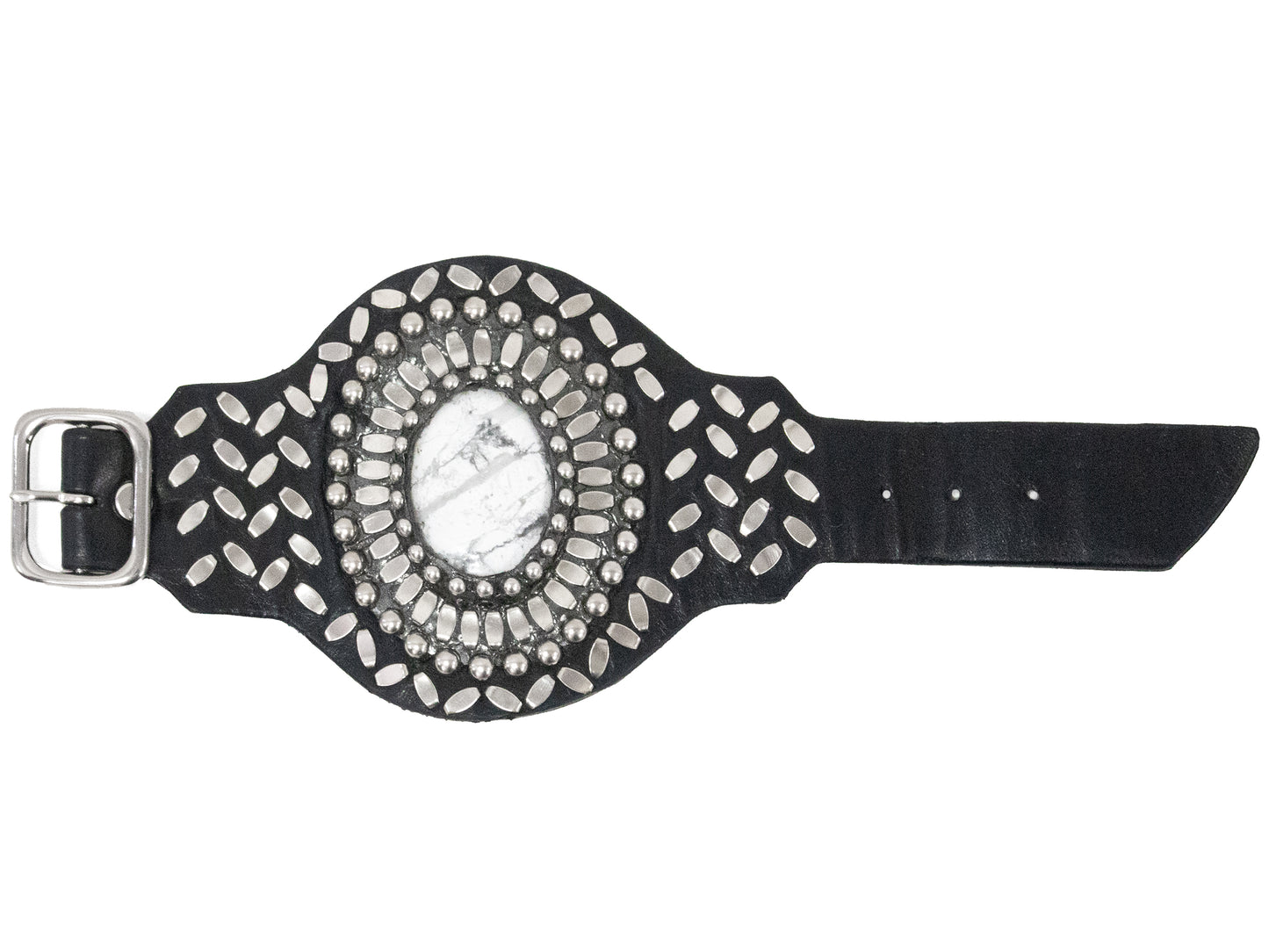 Rocal Semi-precious White Howlite Stone Cuff