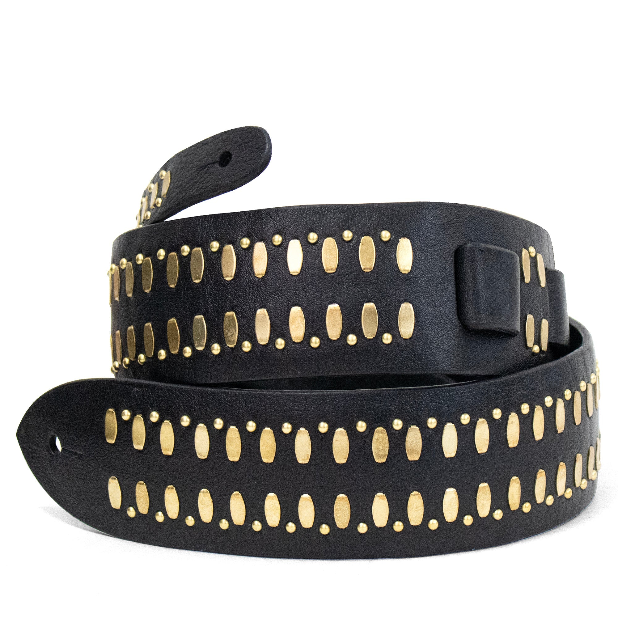 Concha Black Leather Collar