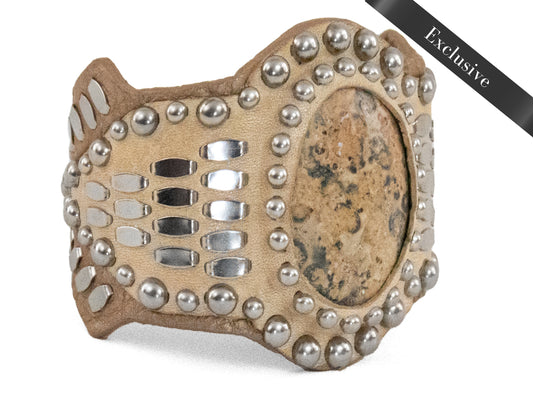 Reina Semi-precious Leopard Skin Stone Bracelet