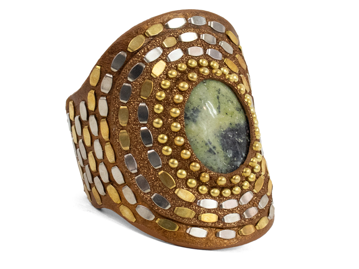 Rocal Semi-precious Epidote Stone Cuff